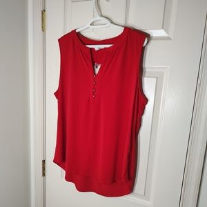 Red Sleeveless Women's Top